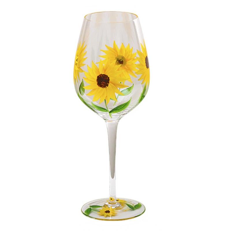 Расписной средневековый бокал-тюльпан 400-800 мл высококачественный хрустальный бокал для сока домашнее красное вино