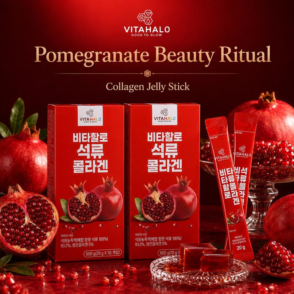 VITAHALO Гранатовое Коллагеновое Желе в Стиках 600г*2Коробки