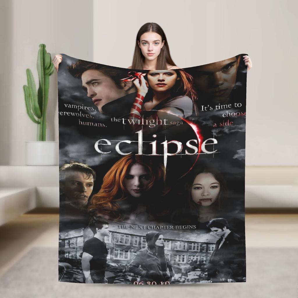 3D The Twilight Saga Edward Bella Super Warm Blanket  Travel Office Plush Throw Blanket Flannel Bedspread Sofa Bed Cover