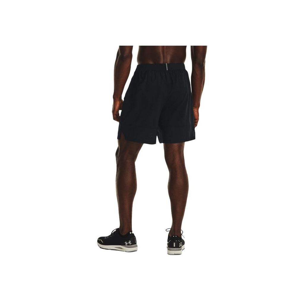 Under Armour Solid Color Brand Logo Loose Fit Sports Shorts Men Shorts Black 1377879-001