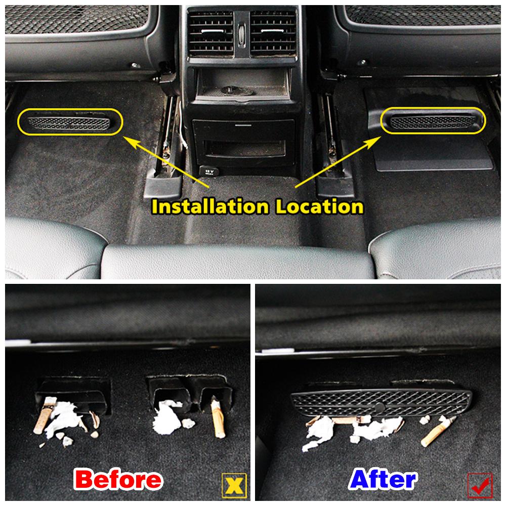 Для Mercedes Benz GLE GLS Class W166 W167 X166 2015-под сиденьем, напольная решетка кондиционера переменного тока, крышка