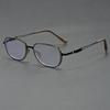 Japanese Handmade Pure Titanium Glasses Frame Small Round Men'S Retro Design Ultralight Glasses Flat Light Glasses