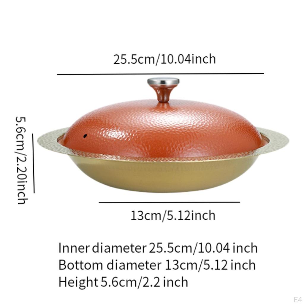 Корейская кастрюля для приготовления рамена с крышкой из нержавеющей стали для морепродуктов