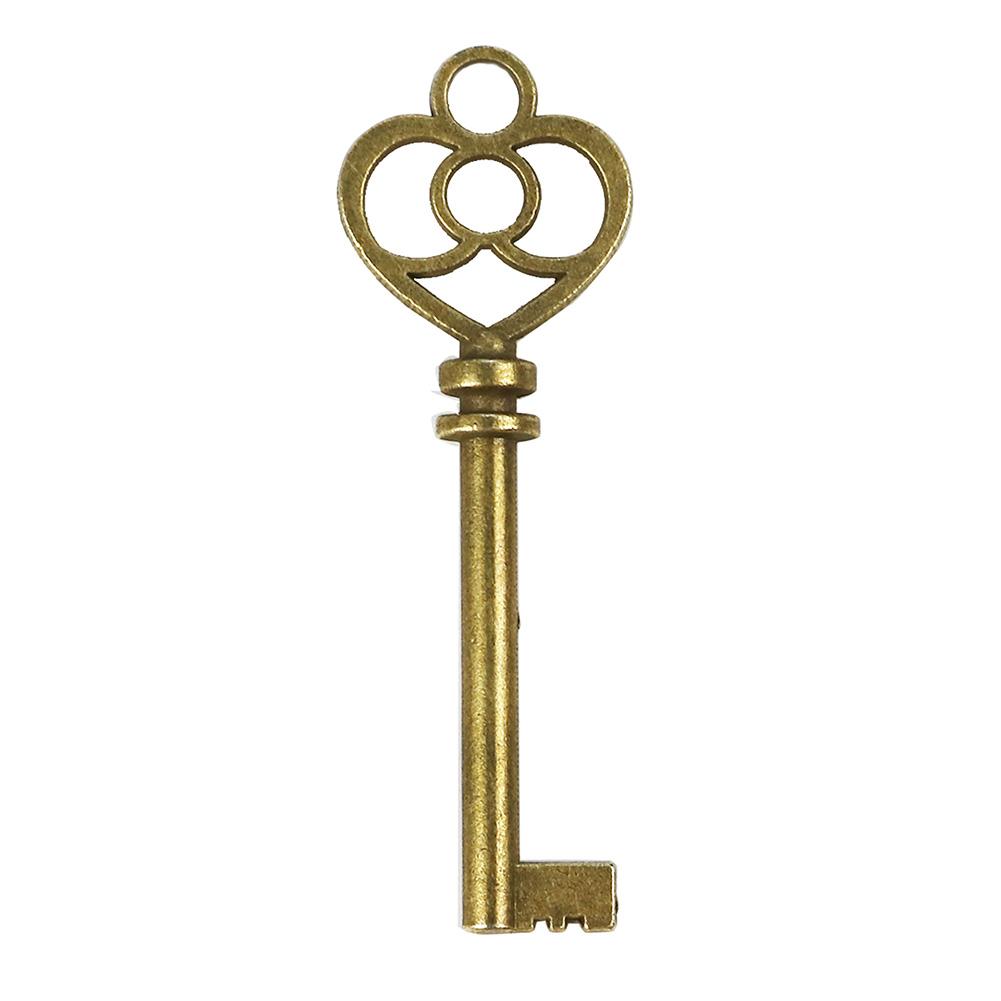 1pc Bronze Keys Metal Alloy Large Antique Vintage Old Brass Skeleton Lot Cabinet Lock Metal Alloy Home Improvement Accessories