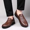 2024 Мужская повседневная обувь из натуральной кожи, роскошные брендовые повседневные мужские туфли без шнуровки, черные туфли для вождения