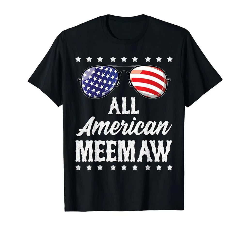 США Всеамериканский MEEMAW 4 июля День независимости Патриот США Футболка