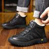 Модные зимние мужские ботинки из коровьей кожи и хлопка, новые дизайнерские повседневные теплые мужские зимние ботинки с мягкой подошвой, модные повседневные мужские ботильоны