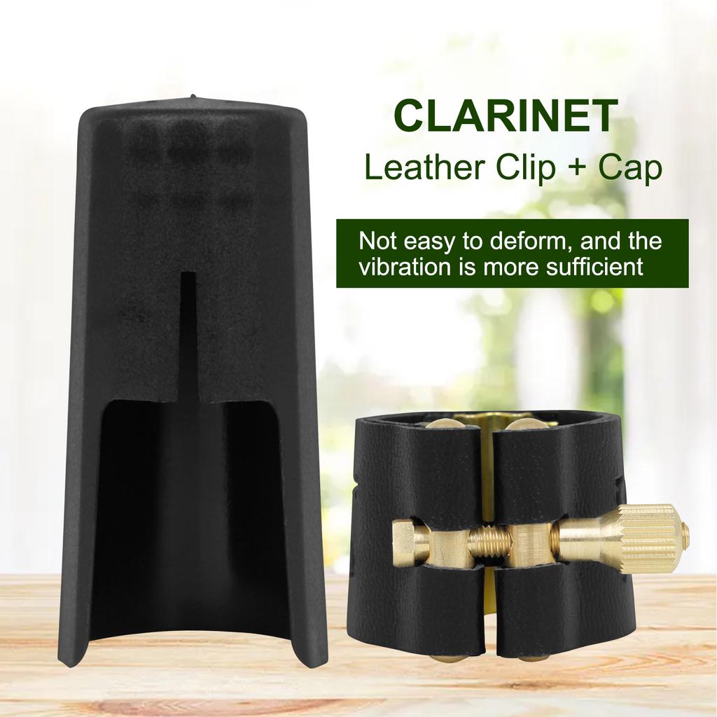 Металлическая пряжка для саксофона, кожаный зажим + колпачок, одинарный медный винт, регулировочная лигатура для саксофона, компактная