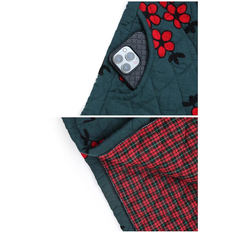 Хлопковое пальто с вышивкой в китайском стиле для женщин среднего возраста, утепленная теплая длинная куртка с застежками-лягушками