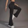 Women's Black Shark High-Waist Elastic Flared Pants