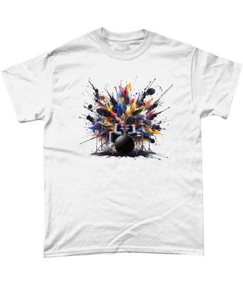 Футболка Exploding Drums Барабанщик The Who Кит Мун Полноцветная