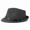 Black Jazz Hat Men's and Women's Top Hat Spring and Summer Sunshade Straw Hat Retro British Gentleman's Hat Stage Hat
