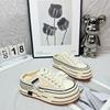Men Womens Slip-on Canvas Sneakers Platform Wedge Heel Casual Fashion Shoes