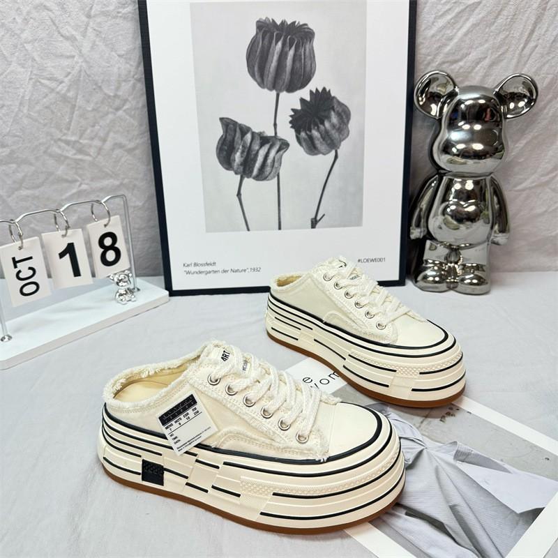 Men Womens Slip-on Canvas Sneakers Platform Wedge Heel Casual Fashion Shoes