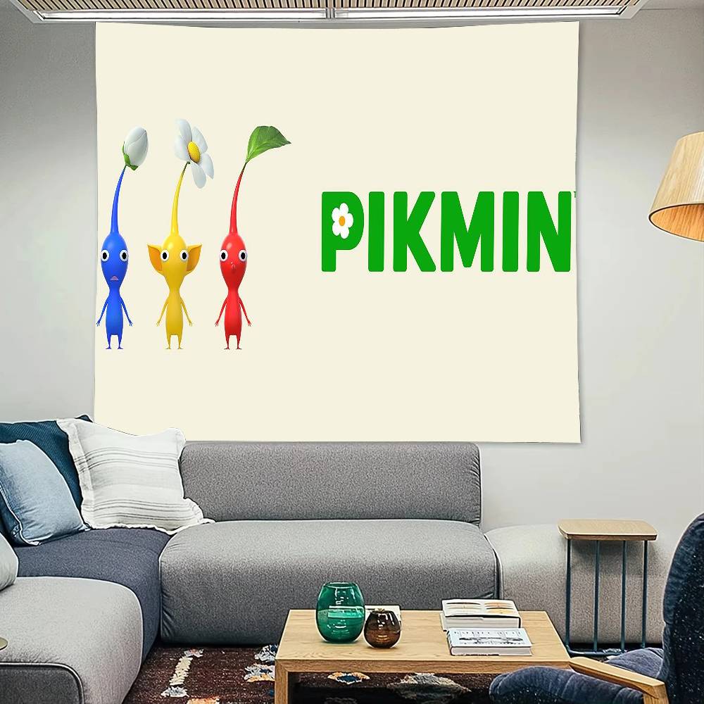 Pikmin 4 Funny Tapestry Decoration Bedroom Dormitory Background Cloth Holiday Home Party Living Room Club Cloth