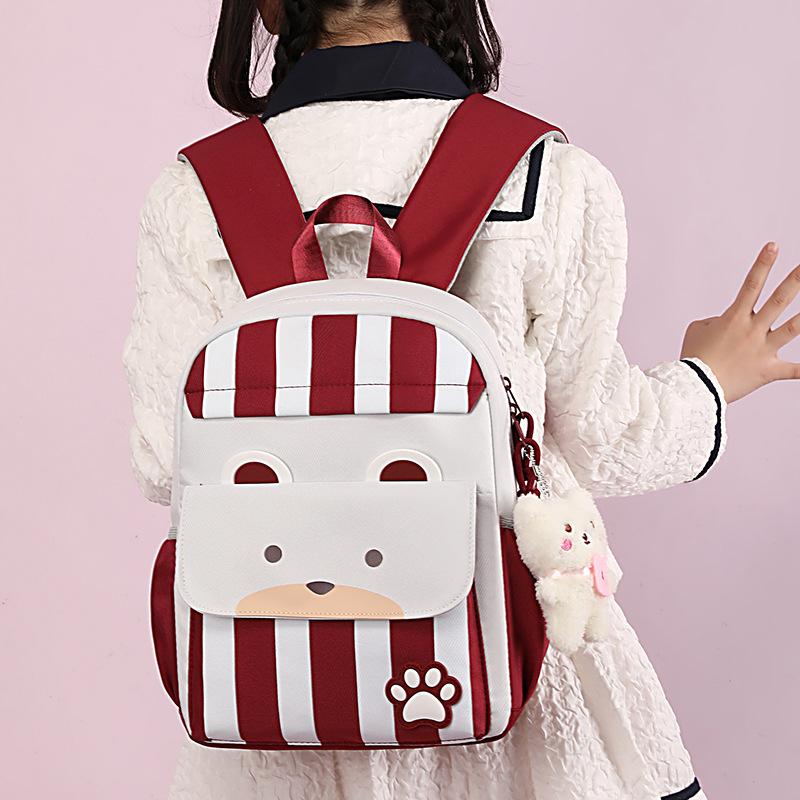 Рюкзаки для начальной школы с цветной блочной вставкой, детские рюкзаки большой вместимости и милые мультяшные рюкзаки для девочек