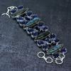 Браслет ручной работы из серебра 925 пробы с лабрадоритом и аметистом, длина 7-8 дюймов, u5O00