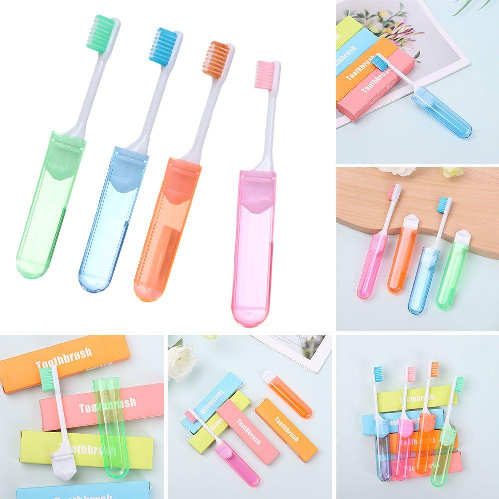 Health Travel Camping Portable Oral Cleaning Business Trip Outdoor Tooth Brush Folding Toothbrush