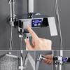 Светодиодный цифровой душевой набор, хромированные смесители для ванной комнаты, термостатический смеситель для душа, спа-дождь, смеситель для горячей и холодной ванны, настенное крепление Grifos