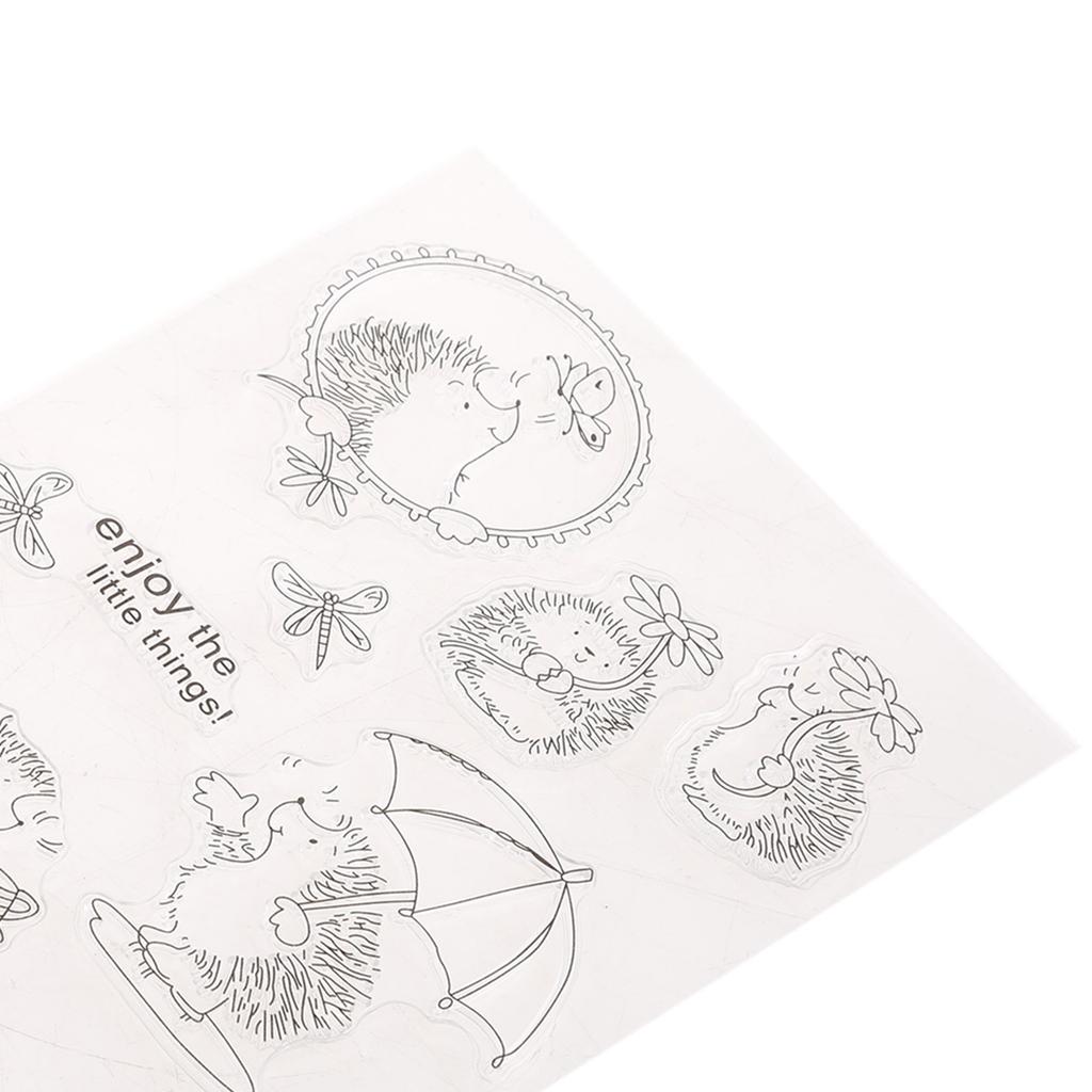 Hedgehog Transparent Clear Rubber Stamps DIY Scrapbooking Embossing Album Card