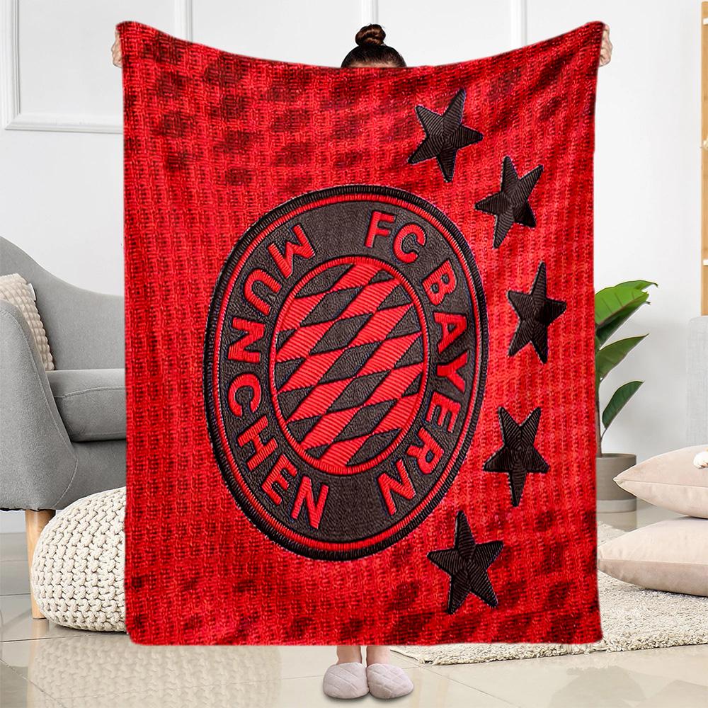 Bayern Munich Blanket Comfortable Suitable for Couch Sofa Seaside Four Seasons Universal Modern Ideal Gift For Birthday Valentine'S Day