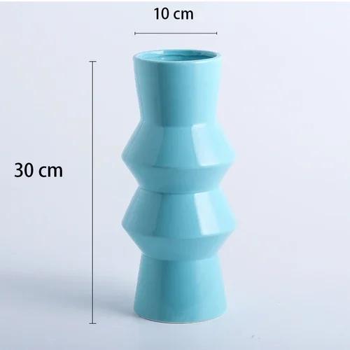 Керамические вазы, креативные домашние аксессуары, имитация цветов, универсальные керамические украшения для гостиной, обеденного стола, ваза для цветов