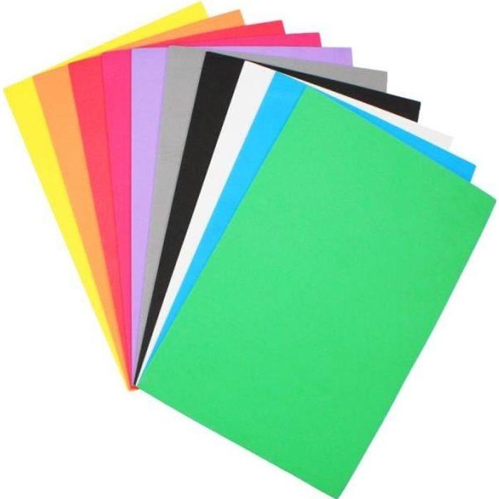 Feuilles de mousse EVA - Sodertex - Multicolores - 2 mm - 30 cm x 20 cm - Lot de 10