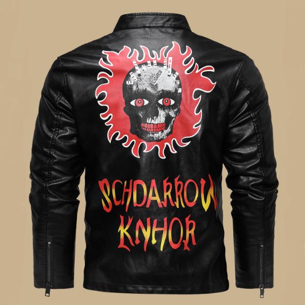 Мужская куртка из искусственной кожи для осени и зимы, европейская и американская мужская косая планка, лацканы, кожаная куртка для мотоциклистов