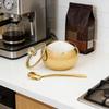 Wide-mouth Kitchen Condiment Pots with Soup Spoon Condiment Container Spice Jar  Dining Table