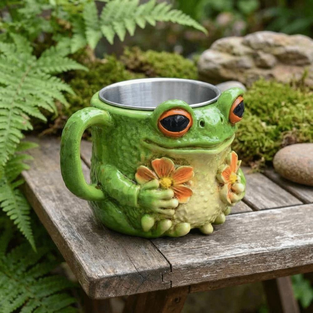 Anti Slip Frog-Shaped Coffee Cup Creative Cartoon Water Cup Tea Cup Cute Animal Cup Tableware