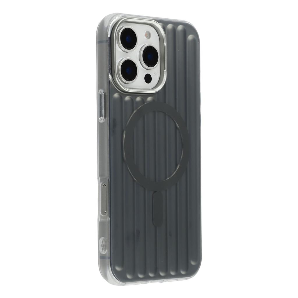 For iPhone 16 Pro Max Case Compatible with MagSafe Luggage Texture IMD TPU Phone Back Cover