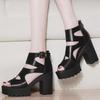 2024 Spring/Summer Women's Platform Wedge High Heel Sandals - Fish Mouth Style, Hollow Roman Design