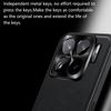 For Xiaomi 15 Pro Case PU+TPU+PC Phone Back Cover with Metal Lens Frame