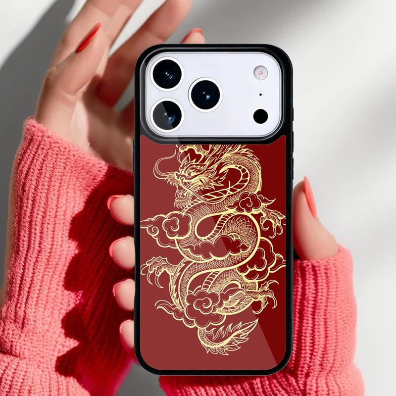 Древний японский дракон Чехол для телефона iPhone 17 16 15 14 13 Pro Max Задняя крышка для 12 11 Pro Coque