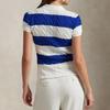 Polo Ralph Lauren Лого Поло в полоску с цветными блоками и коротким рукавом Женские топы Синий 211943043-009