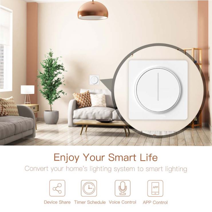 Tuya WIFI Smart Home High Quality Wifi Light Dimmer Switch Smart Life Tuya App UK Wall Dimmer Switches