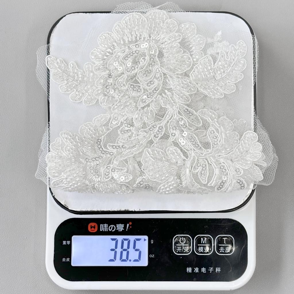 Lace Pair Wedding Headgear Evening Dress Car Bone Embroidery Handmade Diy Jewelry Clothing Accessories Lace Cloth Sticker