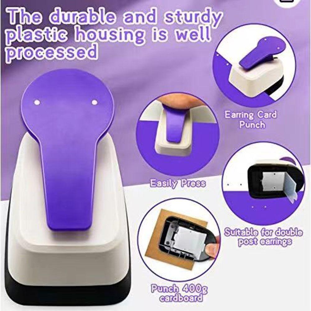 Plastic Card Punch Hole Puncher Earring Hole Puncher Children'S Hole Punch Cards Earring Card Punch Scrapbooking Paper Punch