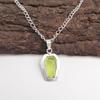Coffin Natural Peridot Art Deco Elegant Birthday New Pendant 925 Sterling Silver PP-53-6