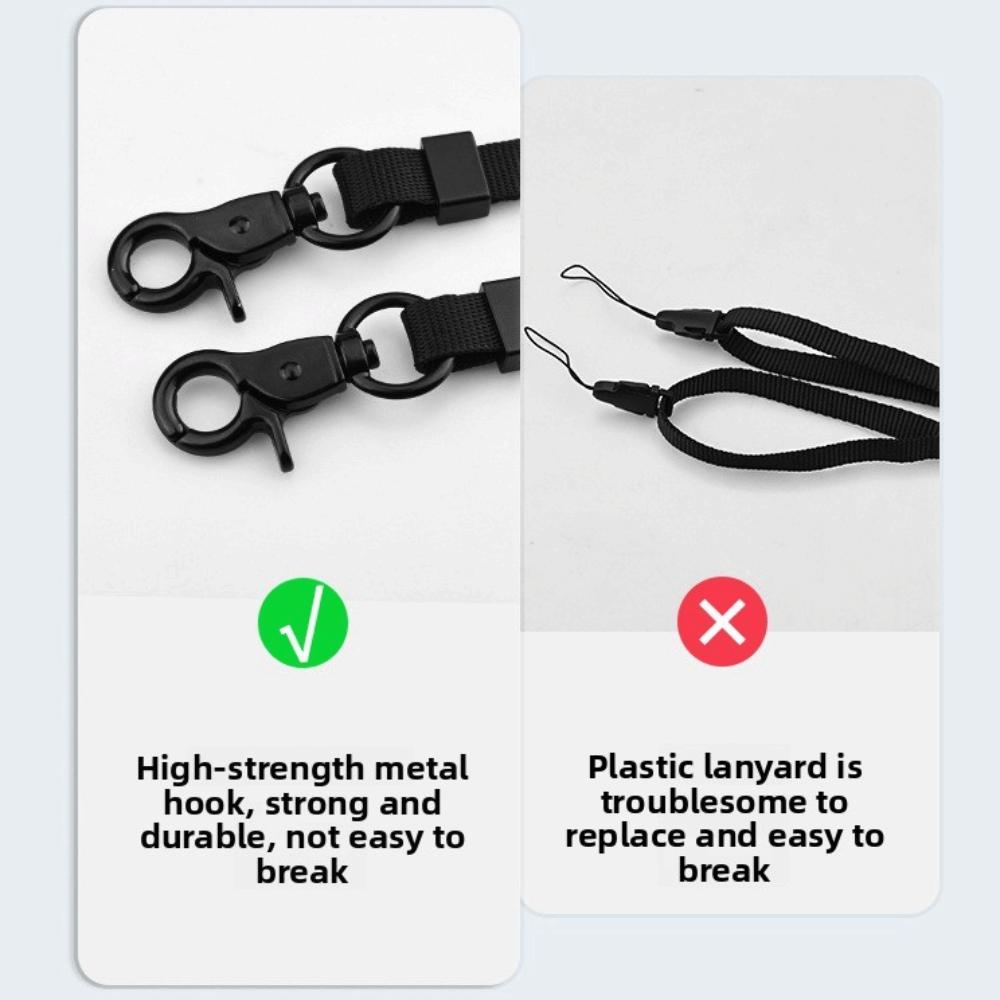 Nylon Remote Control Lanyard Black Adjustable RC Pro 2 Controller Strap 2 Hooks Durable for DJI Mavic 4 Pro/MINI 3PRO/AIR3S