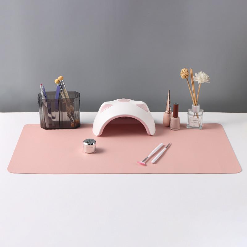 New Large&Small Nail Art Table Mat Pink Beauty Nail Pad Leather Soft Display Nail Practice Anti-slip Pad Armrest Cushion Salons