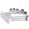 8-Piece Ratchet Wrench Combination Set with Dual-Use Head, Ratchet Combination Set, CRV, for Car Maintenance and Assembly, Includes Storage Bag