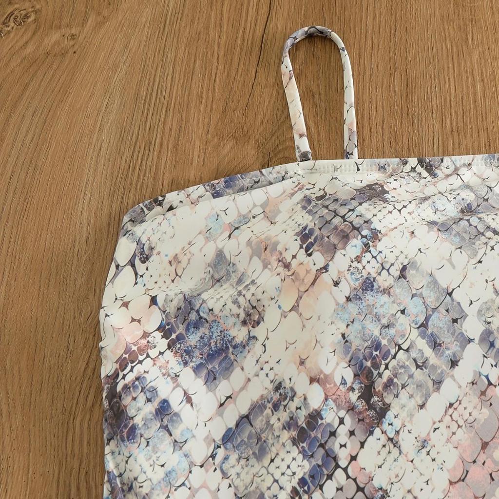 Женский сексуальный слитный купальник со змеиным принтом, с контролем живота, утягивающий, больших размеров - Европейский и американский пляжный костюм