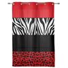 2 шт. Красная зебра с леопардовым принтом, оконные шторы, домашний декор, оформление окон в спальне, шторы с ламбрекеном для гостиной, люверсы сверху