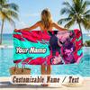 Custom Text Beach Towel, Soft Absorbent Swimming Multi-use TowelDandadan