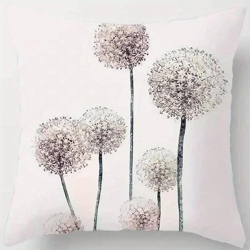 Dandelion Pattern Throw Pillow Cover With Short Plush Print Living Room Sofa Decoration Cushion Cover Pillow Covers Decorative