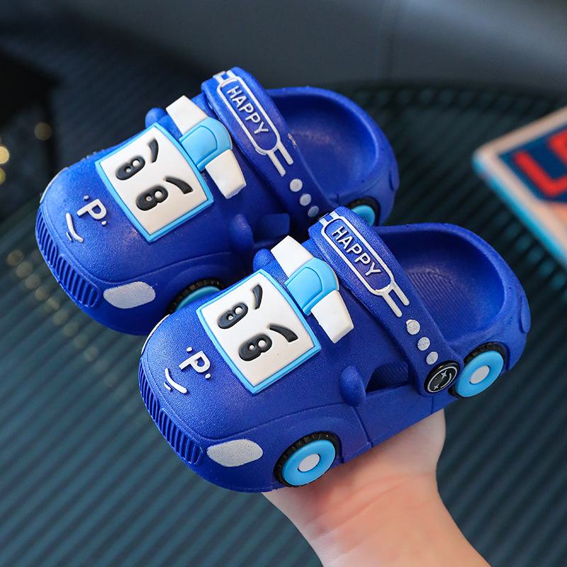 Детские туфли с мягкой подошвой и отверстиями, милые сандалии с героями мультфильмов, стильные летние тапочки