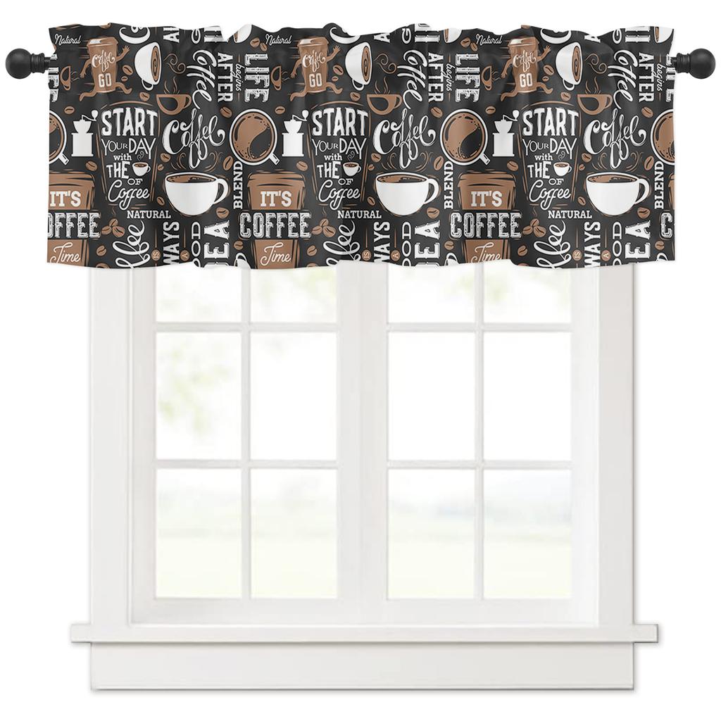 Кофейный ретро-стиль кухонные шторы на окна украшение дома короткие шторы для гостиной спальни маленькие шторы Cortinas