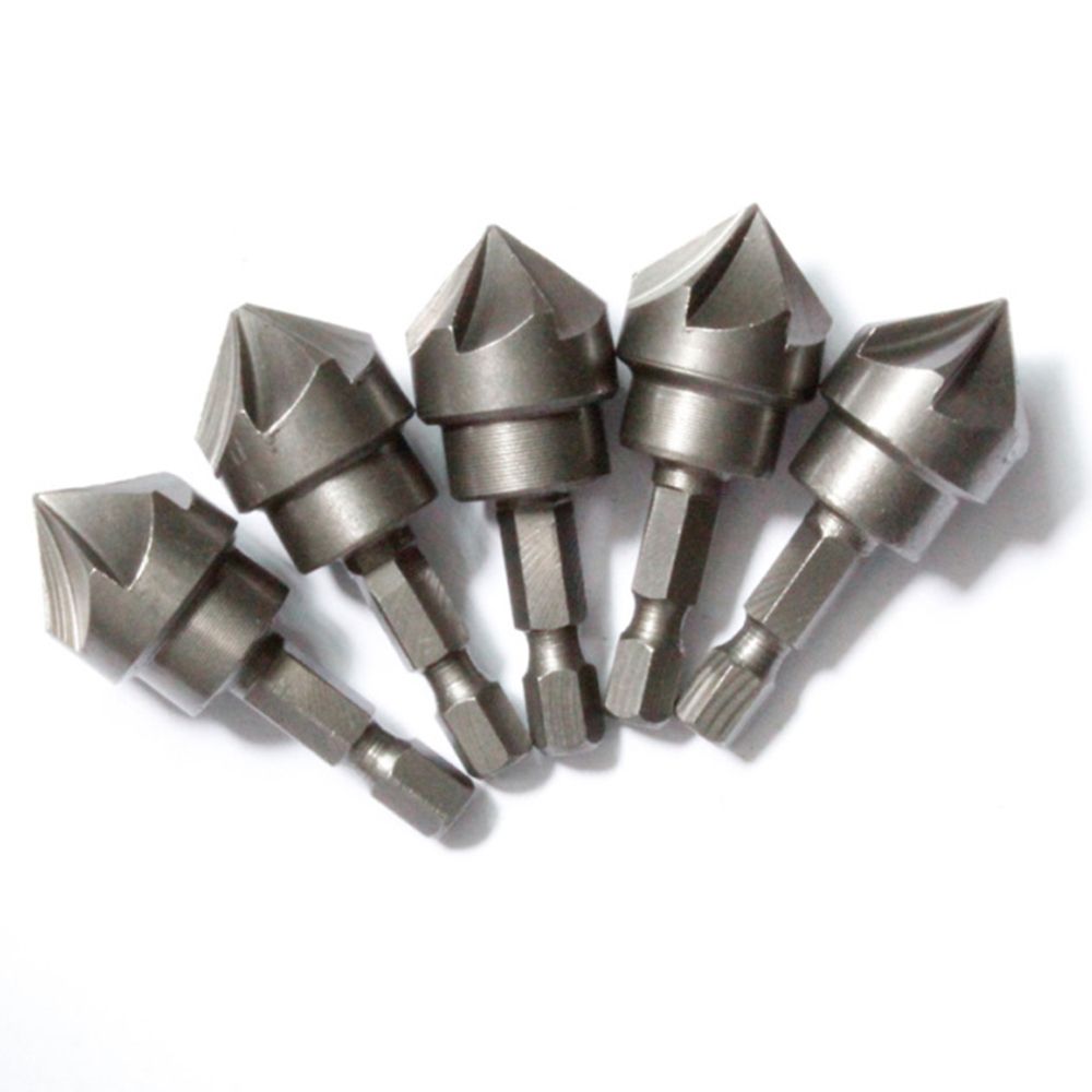 90 Degree Bevel Cutting 1/4" Hex Shank Deburring Drilling Chamfer Bit Cutter Countersink Drill