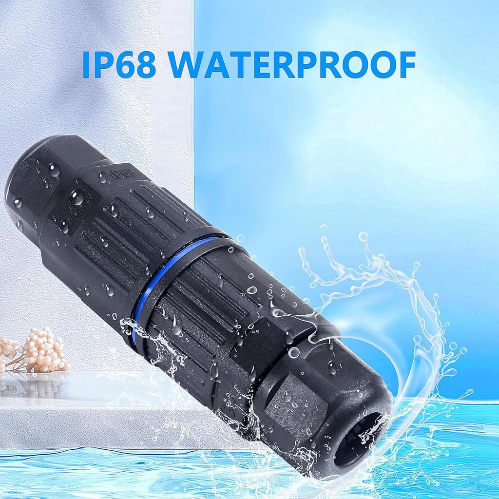 1pcs IP68 Waterproof Cable Connector Quick Connection KVSF-15 2 In 2 Out 2/3/4/5 Pin Electrical Terminal Adapter Wire Connector